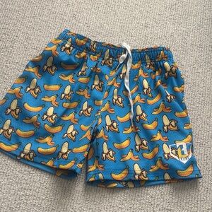 Baseball Life Style 101 Blue Banana Print Shorts